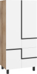 Spinta Meblocross Lars 10 4D, baltos/šviesios ąžuolo spalvos