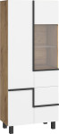 Vitrina Meblocross Lars 13 3D, balta/šviesiai ruda