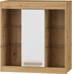 Pakabinama lentyna Meblocross Maximus 1D, ąžuolo/baltos spalvos