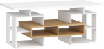 Kavos staliukas Meblocross Rio W, ąžuolo/baltos spalvos