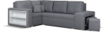 Universalus minkštas kampas su pufais Bellezza Milo3, pilkas