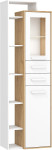 Vitrina Meblocross Rio L1D2S, ąžuolo/baltos spalvos