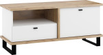 TV staliukas Meblocross Cross Cro-19 1D1S, šviesiai rudas/baltas
