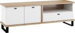 TV staliukas Meblocross Cross Cro-20 2D1S, šviesiai rudas/baltas