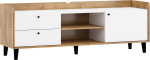 TV staliukas Meblocross Dolce Dol-17 1D2S, tamsiai rudas/baltas