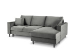 Minkštas kampas Mazzini Sofas Cartadera, pilkas/juodas