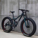 Kalnų dviratis Louke Fat Bike X-treme, 26", juodas
