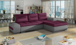 Kairinė kampinė sofa Eltap Ottavio, violetinė/pilka