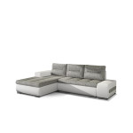 Kairinė kampinė sofa Eltap Ottavio, pilkasž/balta