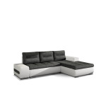 Dešininė kampinė sofa Eltap Ottavio, pilka/balta