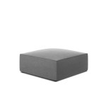 Aksominis pufas Micadoni Ruby, pilkas