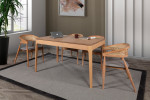Išplečiamas pietų stalas ir kėdės (5 vienetai) Lucas