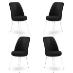 Kėdės rinkinys (4 vienetai) Dexa - Black, White