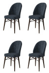 Kėdės rinkinys (4 vienetai) Ritim - Anthracite, Brown