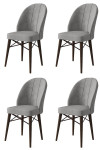 Kėdės rinkinys (4 vienetai) Ritim - Grey, Brown