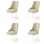 Kėdės rinkinys (4 vienetai) Pare - Cream, White