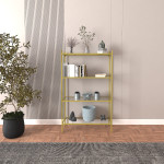 Knygų lentyna Marta - Gold, Glass