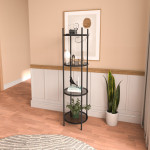 Knygų lentyna Vogue - Black, Smoked Glass