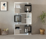 Knygų lentyna Kalune Design Icardi 835PUQ5317, juoda/balta