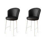 Baro kėdė (2 vienetai) Uras - Black, White