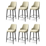 Baro kėdės rinkinys (6 vienetai) Enox - Cream, Black