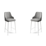 Baro kėdė (2 vienetai) Enox - Grey, White