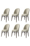 Kėdės rinkinys (6 vienetai) Ritim - Cream, Brown