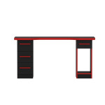 Kompiuterinių žaidimų stalas Hanah Home Phoenix 5, juodas/raudonas