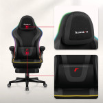 Žaidimų kėdė Huzaro Force 4.6 Black Mesh RGB Smart, juoda