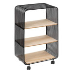 5five - 3 dėžių ratinė lentyna juoda