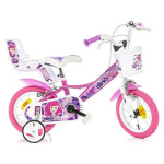 Vaikiškas dviratis Dino, 12", rožinis