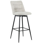 Baro kėdė Birge, kreminės/juodos spalvos