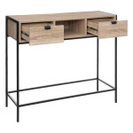 5five - konsolė 2 stalčiai "aliaj" juodo medžio efektas