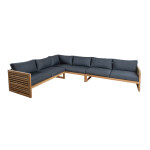 Kampinė sofa Home4You Serenity, pilka