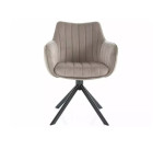 2-jų kėdžių komplektas Signal Meble Azalia Velvet, tamsaus smėlio spalva