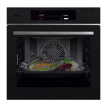 Juodos matinės spalvos garinė orkaitė AEG TP9SB831AT