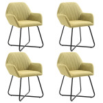 Valgomojo kėdės, 4vnt., žalios, audinys