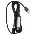 Lovos rėmas su LED, juodos spalvos, 160x200cm, dirbtinė oda 