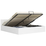 Lovos rėmas su daiktadėže, baltas, 180x200cm, dirbtinė oda