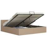 Lovos rėmas su daiktadėže, kapučino, 160x200cm, dirbtinė oda