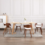 Valgomojo kėdės, 4vnt., išlenkta med. ir dirbt. oda