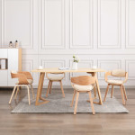 Valgomojo kėdės, 4vnt., išlenkta med. ir dirbt. oda