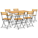 Sulankstomas lauko komplektas, 7 dalių, akacijos masyvas