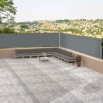 Ištraukiama šoninė pertvara, antracito spalvos, 117x1200cm