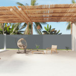 Ištraukiama šoninė pertvara, antracito spalvos, 180x1200cm