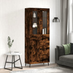 Komoda, dūminio ąžuolo spalvos, 69,5x34x180cm, apdirbta mediena