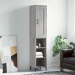 Komoda, pilkos ąžuolo spalvos, 34,5x34x180cm, apdirbta mediena