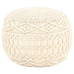 Pufas, 45x30cm, medvilnė, makrama dizaino, rankų darbo