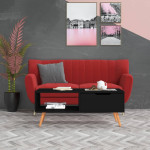 Kavos staliukas, juodas, 100x49,5x43cm, apdirbta mediena