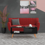 Kavos staliukas, juodas, 100x49,5x43cm, apdirbta mediena